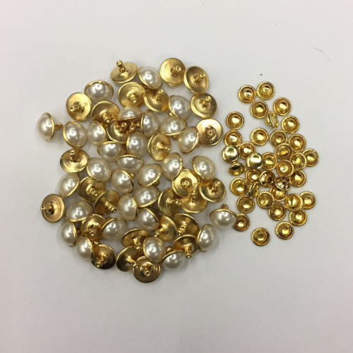Factory Supply Copper Pipe Drill with Diamond Rivet Semicircle Pearl Edging Rivet Shoes Luggage Decoration Accessories
