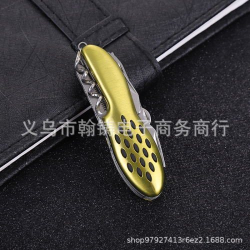 Factory Direct Supply 11 Open Electrophoresis Peanut Shell Type Stainless Steel Function Outdoor Foldable Swiss Army Knife Gift knife