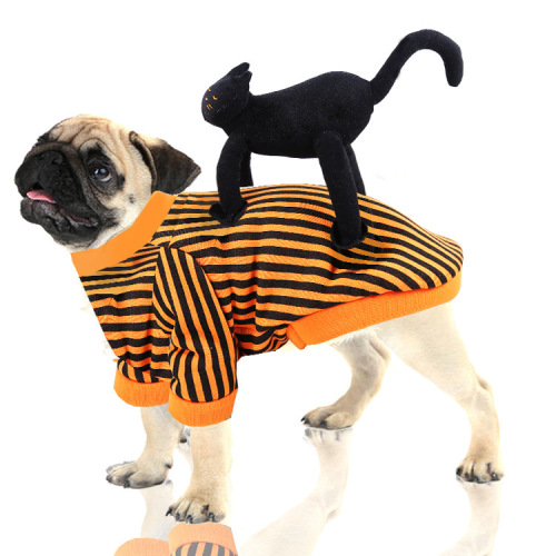 funny black cat standing dog clothes cat clothes pet clothes halloween christmas holiday clothes medium dog