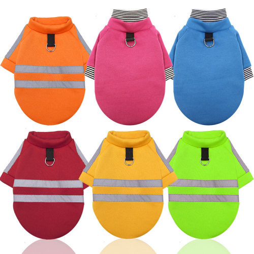 Night Reflective Sweater Dog Walking Safety Dog Cat Pet Clothes Supplies Autumn and Winter New Fleece Cool Medium Dog