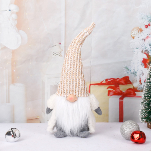 Swedish Style Christmas Faceless Doll Santa Claus Doll Knitted Hat Dwarf Rudolph Ornaments Christmas Decoration