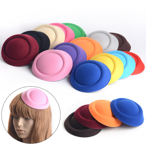 diy children adult bowler headwear hair accessories material hat embryo stewardess hat base accessories 17cm