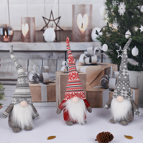 Nordic Style Faceless Doll Christmas Decoration Gift Hanging Toy Piece Dwarf Doll Sitting Posture Decoration Cross-Border