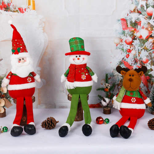 Christmas Decorations Santa Claus Snowman Elk Doll Christmas Fabric Doll Decoration Scene Christmas Gift