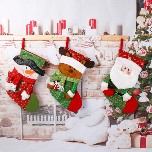 christmas elderly snowman elk christmas socks cartoon christmas pendant gift bag christmas tree gift christmas decoration