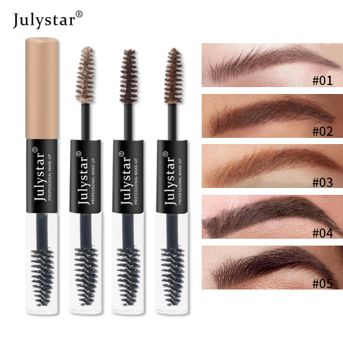 Eyebrow Double-Headed Dyeing Shaping Eyebrow Pencil Liquid Waterproof Non-Blooming Authentic Natural Hair Eyebrow Cream Foreign Trade Beauty Wholesale