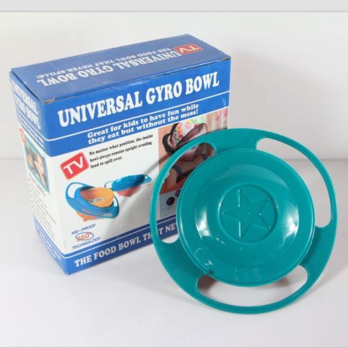 rotating ufo bowl spoon bowl no sprinkling bowl baby tableware toy bowl children bowl