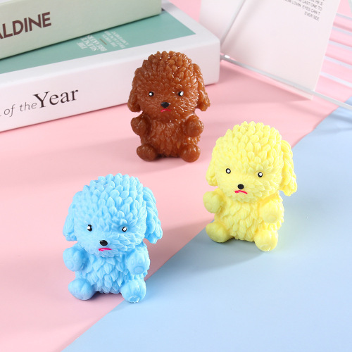New Squeezing Toy Poodle Lala Flour Dog Vent Pressure Reduction Toy Creative Children Gift Stall Supply
