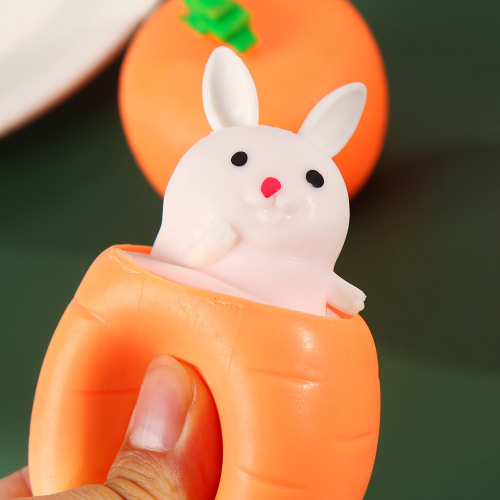 New Creative Decompression Cute Rabbit Cup Squeezing Toy Trick Toys Decompression Vent Ball Whole Person Toy Wholesale