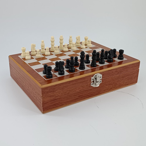Wooden Chess Chip and Lesson Dice Dominoes Rattle Set