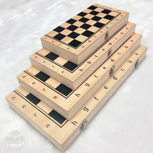 Factory Direct Sales Best Seller in Europe and America High-End Stickers Chess Wooden Folding Chess