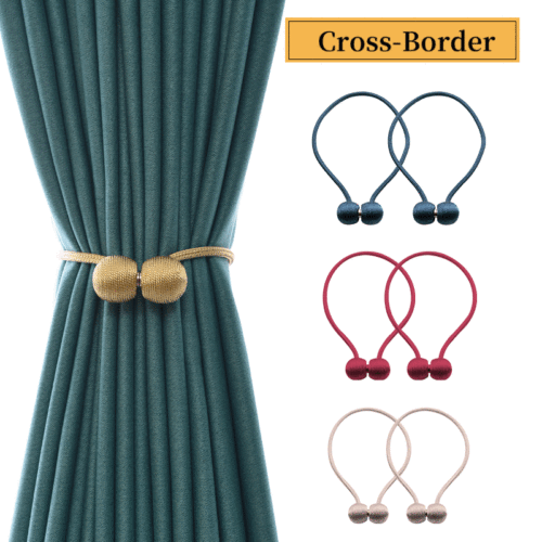 Curtain Buckle Cross-Border Curtain Magnetic Buckle Modern Simple Punch-Free Installation-Free Headset Curtain Buckle Curtain Bandage