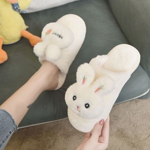 ins net red cotton slippers winter cold-proof warm winter cotton slippers plush shoes winter cute indoor and outdoor couple