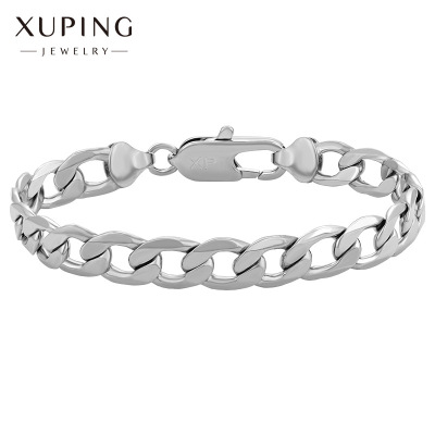 Xuping Jewelry Simple Fashion in Europe and America Cuban Bracelet Ins Style Hip Hop Personalized Cold Style Punk Bracelet Men and Women