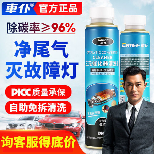 Car Servant Three-Way Catalyst Cleaning Agent 300ml Disassembly-Free Cleaning Agent Improve Exhaust Nozzle Internal Removing Carbon Buildup