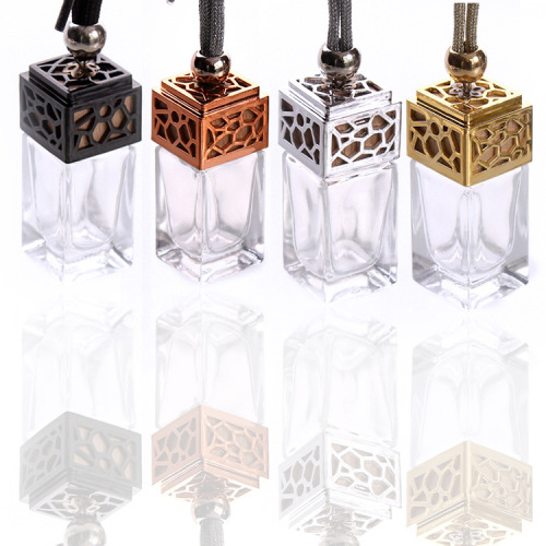 Cross-Border Hot Upgraded 10ml Car Perfume Pendant Bottle Car Accessories Aromatherapy Bottles Water Cube