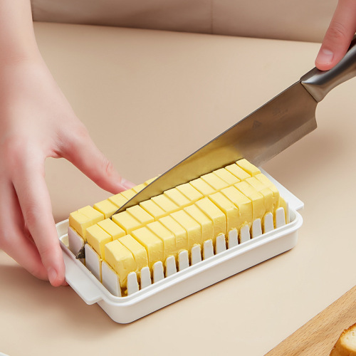 Butter Cutter Japanese Butter Cutting Storage Box with Lid Cheese Crisper Baking Butter Knife Cutter