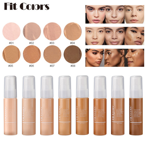 Fit Colors8 Color 30ml Foundation Matte Good Spread Concealer Foundation European and American Makeup Amazon Cross-Border
