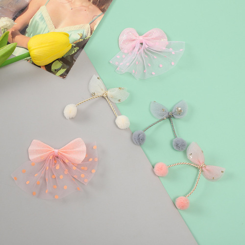 Pink Super Cute Flash Cloth Mesh Bow Clothing Ankle Sock Accessories DIY Children Handmade Hair Ornament Material