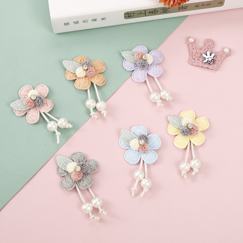 2022 New Color Hanging Beads Flower Cloth Stickers Headdress Luggage Decoration DIY Accessories Clothing Home Textile Hanging Beads Flower Accessories