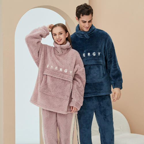 cross-border coral fleece homewear women‘s autumn and winter cute fleece pajamas flannel homewear warm suit can be sent on behalf of
