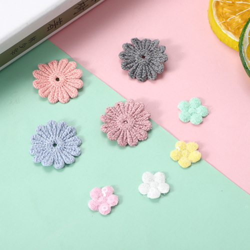 022 New 2cm Wool Flower DIY Hair Accessories Clothing Accessories Children‘s Clothing Shoes Socks Pants Sunflower Accessories 