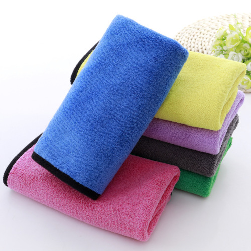Thickened plus-Sized Bamboo Fiber Oil-Free Dish Towel Two-Color Rag Coral Fleece Dishcloth Double-Sided Absorbent Cloth