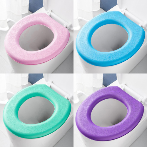 Eva Waterproof Foam Toilet Mat Thickened Adhesive Four Seasons Universal Thickened Toilet Cover Can Be Cut toilet Washer 