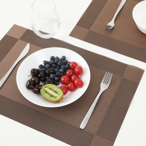 cross-border texlin environmental protection pvc placemat 30*45 heat insulation non-slip table mat coaster table flag western placemat