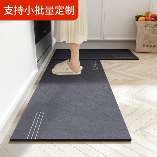 Cross-Border INS Colorful Velvet Kitchen Floor Mat Washable Stain-Resistant Mat Household Disposable Oil-Proof Waterproof Floor Mat