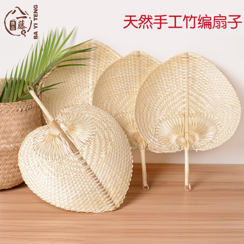 handmade characteristic peach-shaped bamboo fan summer fan artistic cool pu fan small fresh creative hand fan