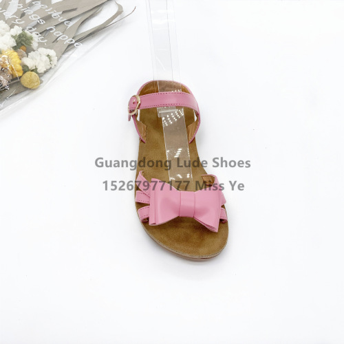 Children‘s Shoes Summer Cute Princess Style Bow Flat Lightweight Comfortable Casual Versatile Guangzhou Women‘s Shoes Craft Shoes