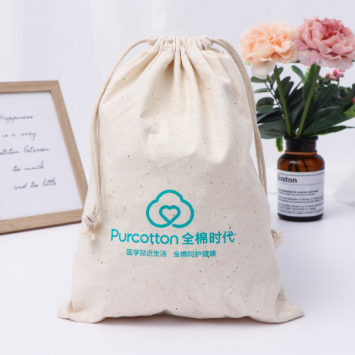 manufacturers supply cotton bundle pocket making color printing grains rice bag drawstring portable cotton bag wholesale