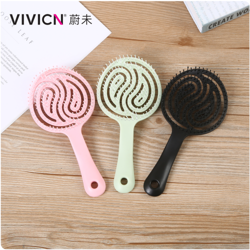 [Wei Wei] Lollipop Hollow Shape Massage Comb Fluffy Comb Women‘s Special Electric Long Hair Cute