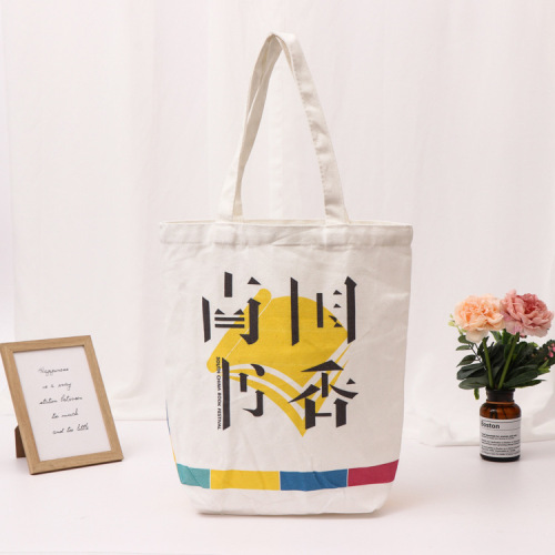 factory supply student one-shoulder canvas bag exquisite gift shopping tote advertising cotton bag printable logo