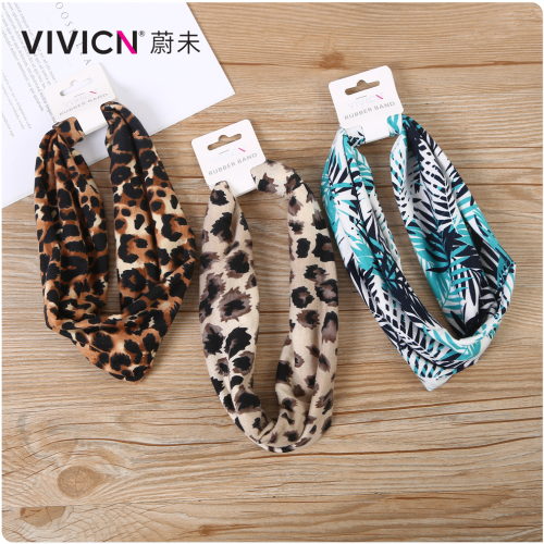 [weiwei] hair band female face wash sports confinement cotton elastic headscarf hair band wide edge windproof cover white hair