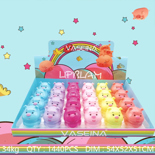 Adorable Cartoon Little Pig Lipstick Color Changing Moisturizing Moisturizing Lip Balm Foreign Trade Exclusive