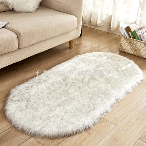 Qiansi Cross-Border Creative Home Wool-like Carpet Floor Mat Living Room Sofa Cold-Proof Floor Mat Bedroom Non-Slip Floor Mat
