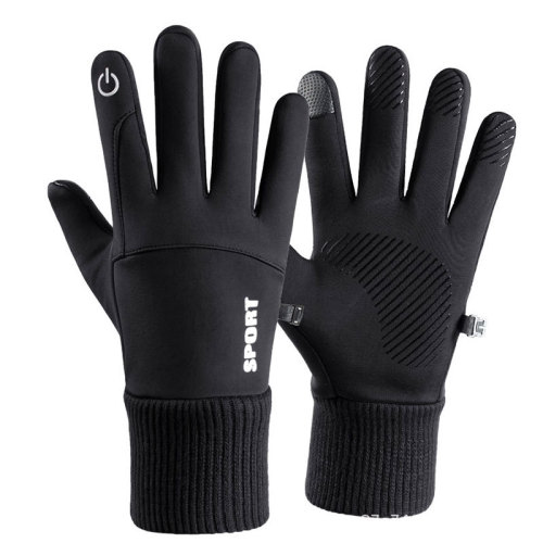 thermal gloves men‘s and women‘s touch screen waterproof non-slip thickened winter outdoor sports driving riding electric car gloves