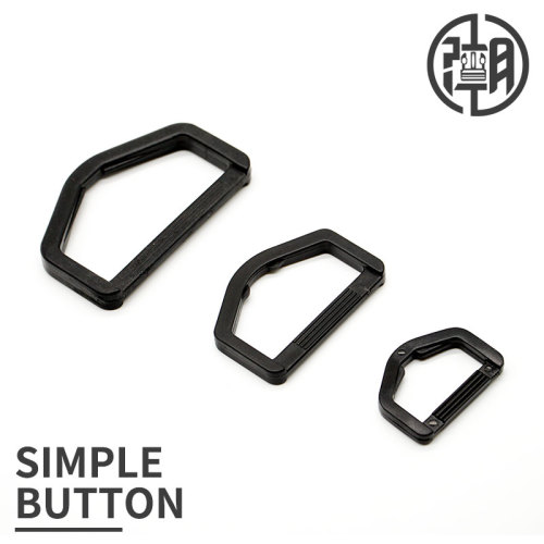 factory direct sales high quality plastic tip d buckle luggage d-type buckle plastic accessories buckle adjustment buckle