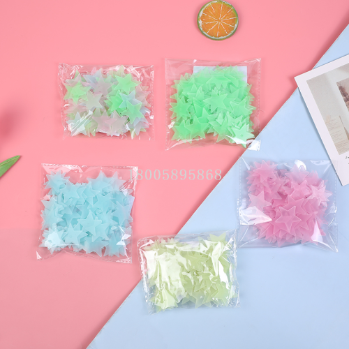 3cm Stereo Luminous Star Room Decoration Stickers Optional Colors Can Be Mixed