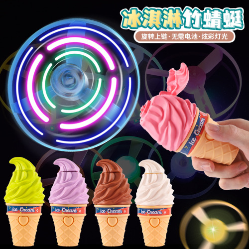 flying light bamboo dragonfly internet celebrity outdoor leisure frisbee ice cream gyro boys and girls flying toy gun
