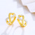 Xuping Jewelry Amazon Cross-Border Fashion 8 Words Inlaid Zirconium Ear Clip Personality Color Separation European and American Unique and Elegant Earrings for Women