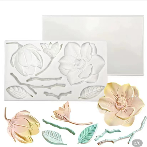 European Camellia Lily Rose Cherry Blossom Chocolate Mold Fondant Cake Baking Mold Biscuit Mold