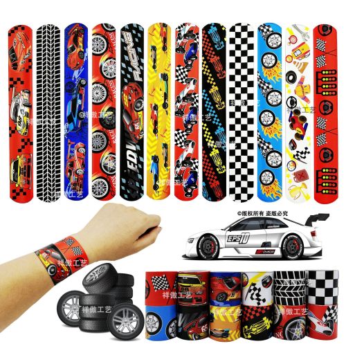 racing snap ring bracelet f1 rally party snap ring wrist strap children‘s car race car bracelet