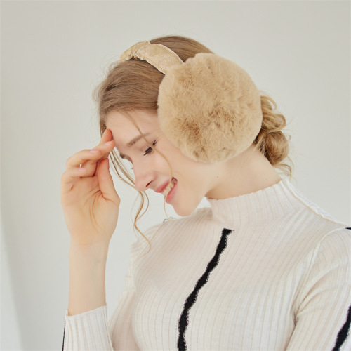 Winter Plush Earmuff Outdoor Riding Warm-Keeping Earmuffs Foldable Student Ear Warmer Winter Adult Earmuffs Female Wholesale