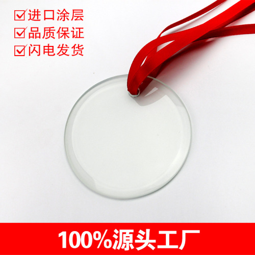 [3-inch glass pendant] factory direct sales thermal transfer christmas glass pendant decorative pendant christmas pendant