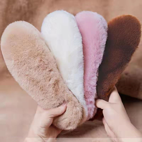 insole thickened imitation rabbit fur winter warm fleece-lined cold-proof plush man winter men and women insole wholesale