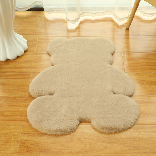 Hongrili Bedroom Rabbit Fur Floor Mat Sofa Living Room Rabbit Fur Carpet Bedside Bay Window Imitation Rabbit Fur Bear Carpet