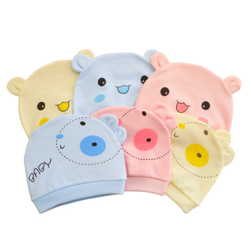 newborn baby cotton environmental protection hat maternal and child supplies baby hat printing tire hat baby full moon hat